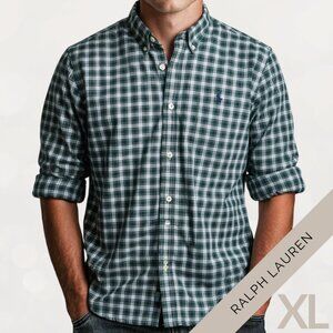 Ralph Lauren Slim Fit Plaid Button-Down Shirt – XL (17.5)